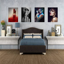 Arte da parede quadros em tela quadros impressos poster sexy mulher modular para sala de estar decoração casa 2024 - compre barato