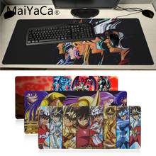 Maiyaca saint seiya apoio para mouse, anime, jogo, mousepad, promoção rússia, xl teclado laptop, pc, notebook, almofada de mesa 2024 - compre barato