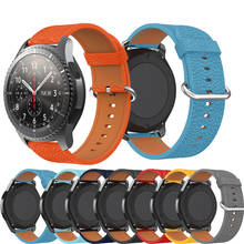 Pulseira de couro para samsung gear s3, precisão vintage com alças de 46mm e 22mm, straps classic 2024 - compre barato