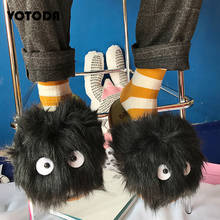 Winter Women House Slippers Faux Fur Warm Shoes Indoor Furry Fur Cartoon Cotton Slippers Ladies Comfort Flat Cute Bacterial Shoe 2024 - buy cheap