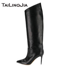 2019 Winter Women Long Boots High Heel Knee High Boot Ladies Pointed Toe Sexy Stiletto Heels Fashion New Arrival Shoes Big Size 2024 - buy cheap