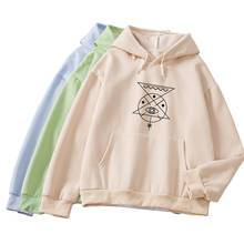 Winter Women Hoodie Funny Geometry Printed Tops Women Clothing Cotton Sweatshirt Harajuku Female Hoody Long Sleeved Pocket 2024 - buy cheap