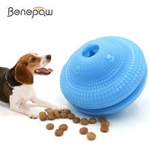 Benepaw Food Dispensing Dog Chew Toys Interactive Nontoxic Rubber Teeth Cleaning Treat Ball Durable Small Medium Large Dog Play 2024 - buy cheap