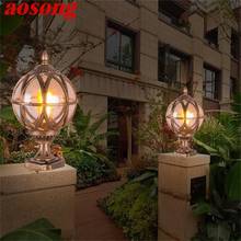 AOSONG-Luz LED redonda impermeable para exteriores, iluminación moderna para Patio, porche, balcón, Patio, Villa 2024 - compra barato