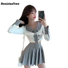 Terno japonês de marinheiro, saia macia para cosplay, anime, uniforme escolar, roupa japonesa de camisa, 2021 2024 - compre barato