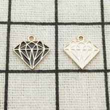 10pcs enamel triangle charm jewelry accessories earring pendant bracelet necklace charms zinc alloy diy finding 15x15mm 2024 - buy cheap