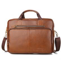 Weysfor bolsas de couro genuíno dos homens sacos de portátil de couro casual masculino negócios viagem mensageiro sacos crossbody bolsa de ombro 2024 - compre barato