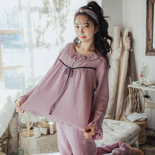 Spring Breastfeeding Pajama Breast Feeding Nightwear Maternity Nursing Pajamas Set Nursing Sleepwear Pregnancy+Postpartum Pyjama 2024 - buy cheap