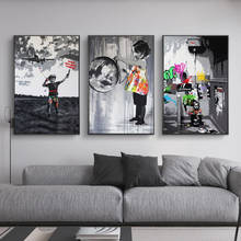 Pop Street-pintura en lienzo con grafiti Banksy para pared, carteles impresos artísticos, imágenes de pared para sala de estar, pared del hogar, Cuadros 2024 - compra barato