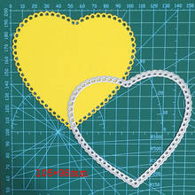 Troqueles de corte de Metal de encaje con forma de corazón, troqueles de corte de Metal para álbum de fotos de sello DIY, fabricación de tarjetas de papel en relieve, artesanía de decoración 2021 nuevo 2024 - compra barato