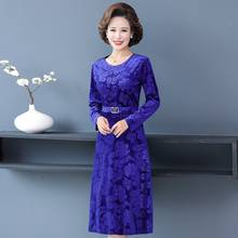 Spring Autumn Women Velvet Dress Long Sleeve O neck Vintage Retro Dresses Elegant Party High Waist Slim Vestidos 2020 2024 - buy cheap