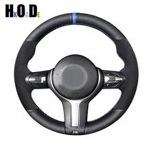 Car Steering Wheel Cover For BMW F87 M2 F80 M3 F82 F12 F13 F85 X5 M F86 X6 M F33 F30 M4 M5 M6 Hand sewing Black Genuine Leather 2024 - buy cheap