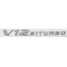 Insignias de los emblemas BITURBO para Mercedes AMG, letras planas cromadas V12 2024 - compra barato