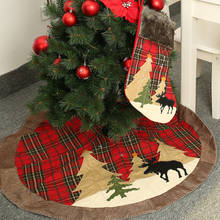 Рождество 105 см круглый ковер красный плед Рождественская елка юбка Новогодние рождественские украшения для дома 2019 2024 - купить недорого