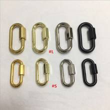 (10pcs/lot) Brand handbag chain hook buckle push and pull up and down oval metal chain ring bag accessories 2024 - buy cheap