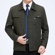 2020 Spring Autumn Jacket Men Big Size With Buttons Brand Middle-aged Man Classic Casual Jackets 2024 - купить недорого