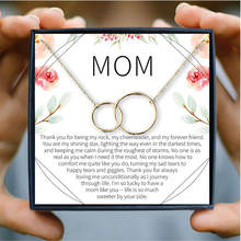 Collar con dos círculos entrelazados para madre e hija, colgante, joyería de cumpleaños, regalo para el día de la madre 2024 - compra barato