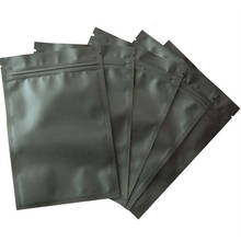 Bolsas ziplock metálicas pequeñas de Mylar, bolsas de plástico con cierre de cremallera de papel de aluminio negro de fondo plano, embalaje mate, venta al por mayor, 10 Uds. 2024 - compra barato