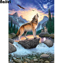 diamond painting Midnight Call,diy,5d,Diamond embroidery,wolf,wolves,Diamond mosaic,christmas,diamond art painting 2024 - buy cheap