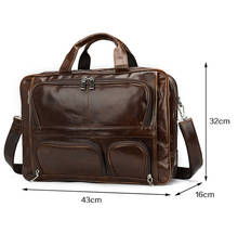 Vintage Genuine Leather Men Bag Luxury Shoulder Bags Male Messenger Bag Natural Leather Business Handbag 15.6' Laptop Briefcase 2024 - buy cheap