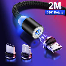 1 м 2 м Магнитный USB кабель Micro usb type C Быстрая зарядка Microusb type-C Магнитный зарядный провод usb c для iphone 11 X samsung кабель 2024 - купить недорого