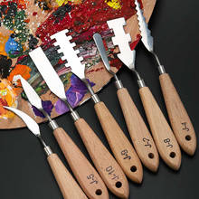 Palette Knives Brush Multi Types For Artist Oil Painting Wooden Handle Painting Tool Mixed Stainless Steel Scraper Art Supplies 2024 - buy cheap