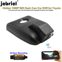 Jabriel-câmera automotiva, 1080p, dvr, automóvel, 24 horas, gravador de vídeo, duas câmeras traseiras, para toyota chr rav4, camry, corolla, avensis, t25 2024 - compre barato