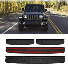 For 2018 Jeep Wrangler JL Black Door Sill Protector Scuff Plate Entry Guards Protector Trim Front Rear Plate Guards 2024 - buy cheap