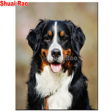 embroidery diamond mosaic Bernese Mountain Dog,5d diy diamond painting full square round drill 3d cross stitch cute pet animal, 2024 - buy cheap