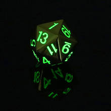 1 Piece 20 Sided Decider Fluorescence Gold/Bronze Metal Funny Dice Standard Board Game Acessorios 2024 - buy cheap
