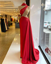 Женское вечернее платье на одно плечо, красное платье в пол с блестками, расшитое бисером, в африканском стиле, для торжественных вечеринок, 2021 2024 - купить недорого