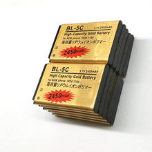 Batería de BL-5C de alta capacidad, 2450mAh, para Nokia 1100, 1101, 1112, 1200, 1208, 1209, 1600, 1650, 2300, E50, E60, N70, N71, N72, N91, 10 Uds. 2024 - compra barato