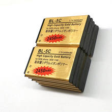 10 X Новая Большая емкость 2450mAh BL-5C батарея для Nokia 1100 1101 1112 1200 1208 1209 1600 1650 2300 3100 E50 E60 N70 N71 N72 N91 2024 - купить недорого