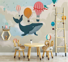 Personalizar qualquer tamanho dos desenhos animados papel de parede nordic criativo aquarela oceano mediterrâneo quarto das crianças fundo da parede 3d 2024 - compre barato
