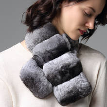 Шарф из натурального меха шиншиллы на заказ, новый дизайн 2020, зимний плотный теплый модный шарф из натуральной кожи, R9 2024 - купить недорого