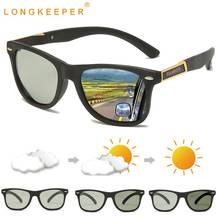 LongKeeper Rivet Photochromic Sunglasses Men  Polarized Discoloration Sun Glasses Women Change Color Driving oculos UV400 2024 - buy cheap