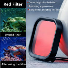 Carcasa impermeable de buceo con Kit de filtro de lentes de Color para GoPro Hero 8, accesorios, filtro rojo, rosa y morado 2024 - compra barato
