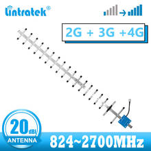 Lintratek-antena externa, 20dbi, gsm, 2g, 3g, 4g, yagi, lte, 4g, amplificador, antena externa com n fêmea para repetidor 2024 - compre barato