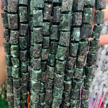 8x11mm natural facetado verde charoite pedra grânulos 38cm tubo coluna espaçador diy grânulos soltos para jóias que fazem contas acessórios 2024 - compre barato