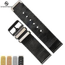 18mm 20mm 22mm 24mm Milanese Loop Wrist Strap Universal Stainless Steel Watch Band Bracelet Pink Buckle Belt 2024 - buy cheap