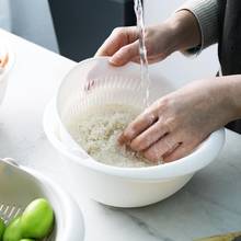 Double Drain Basket Bowl Rice Washing Kitchen Sink Strainer Noodles Vegetables Fruit Kitchen Gadget Colander For Home Wholesale 2024 - buy cheap