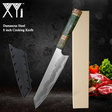 XYj damascus 8 inch professional chef knife Sharp Cleaver Slicing  Steak Kitchen  Japanese Knives Cooking Tool with gift box 2022 - buy cheap