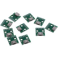 10 Uds. De MICRO USB A Adaptador DIP, conector hembra de 5 pines, placa convertidora PCB 2024 - compra barato