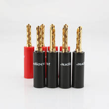 16pieces High quality Audiocrast 24k gold plated BFA 4mm Banana Plug hifi Speaker cable Connector 2024 - buy cheap