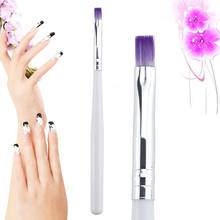 Pincel para uñas en Gel UV, pincel para manicura, herramienta para manualidades, pincel de Color púrpura, mango blanco, 1 ud. 2024 - compra barato