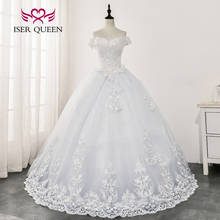 Блестящее кружевное свадебное платье с блестками, женское бальное платье, свадебное платье с рукавом-крылышком, свадебное платье с вышивкой, WX0161 2024 - купить недорого