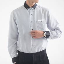 Business Men Plus Size Buttons Turn Down Collar Long Sleeve Shirt S-lim Fit Styles Top Male Social Dress Shirts Fashion clothing 2024 - buy cheap