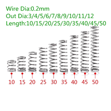 Mola de compressão de aço inoxidável com micro bobina e diâmetro personalizado de 0.2mm, diâmetro externo de 4mm 2024 - compre barato