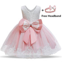 Lace Baby Girl 1 Year Birthday Dress Children Evening Party Dresses Newborn Clothes Baptism Christening Gown Back Bow Vestidos 2024 - buy cheap