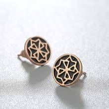 Kinitial Boho Lada-Virgin Stud Earrings for Women Baroque Alatyr Round Cross Paw Cat Wolf Geometric Earrings Jewelry Brincos 2024 - buy cheap